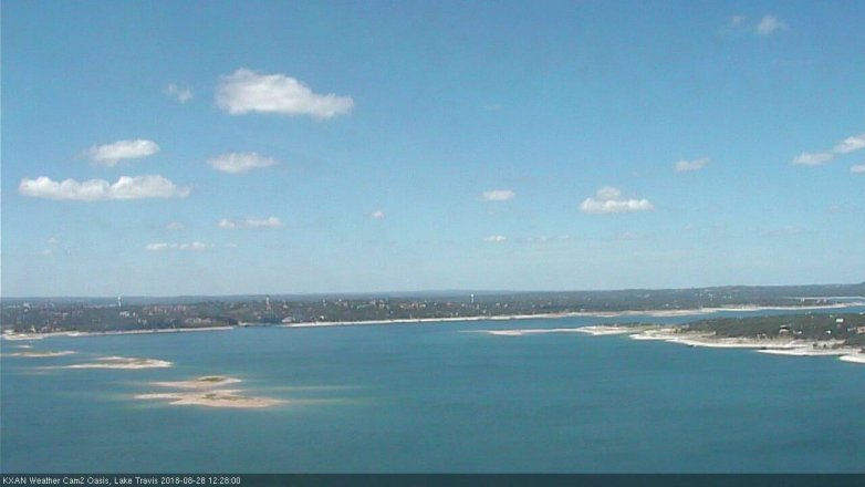 Lake Travis webcam, August 28, 2018 11:30 AM CT