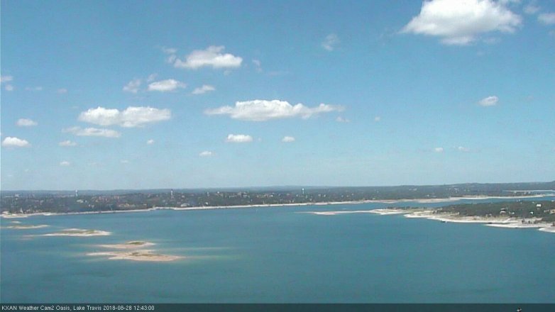 Lake Travis webcam, August 28, 2018 11:45 AM CT