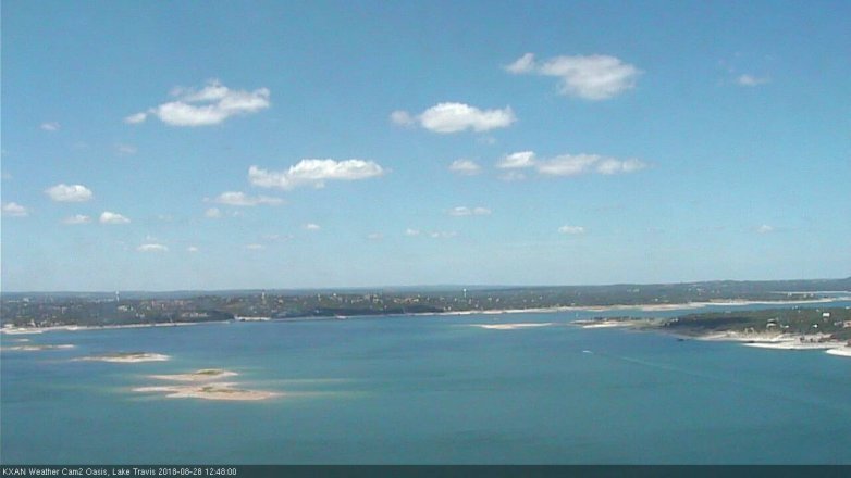 Lake Travis webcam, August 28, 2018 11:50 AM CT