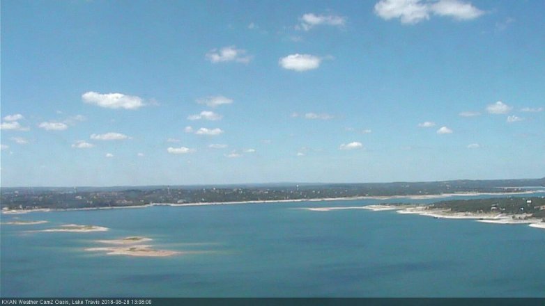 Lake Travis webcam, August 28, 2018 12:10 PM CT