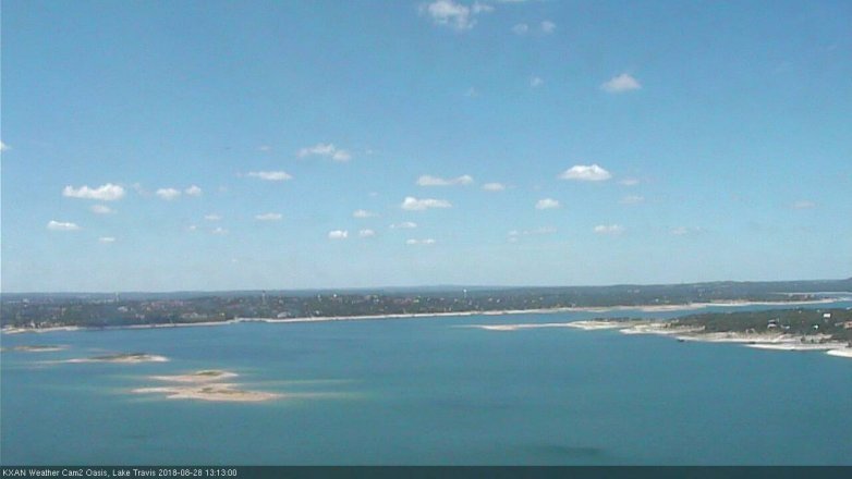 Lake Travis webcam, August 28, 2018 12:15 PM CT