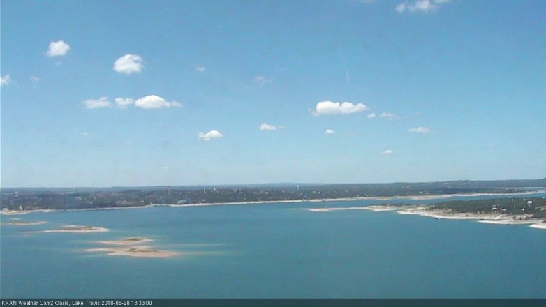 Lake Travis webcam, August 28, 2018 12:35 PM CT