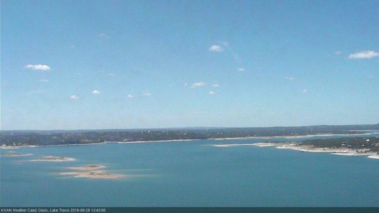 Lake Travis webcam, August 28, 2018 12:45 PM CT