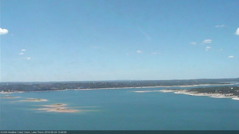 Lake Travis webcam, August 28, 2018 12:50 PM CT