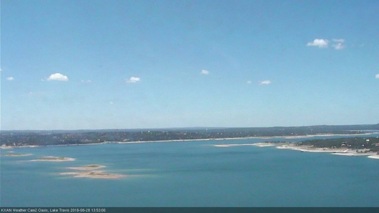 Lake Travis webcam, August 28, 2018 12:55 PM CT