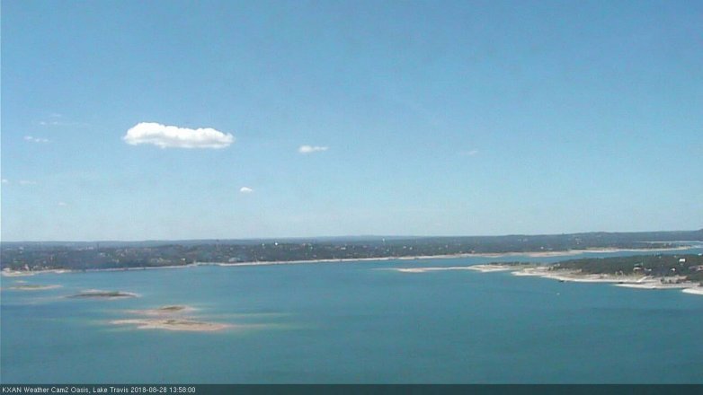 Lake Travis webcam, August 28, 2018 1:00 PM CT
