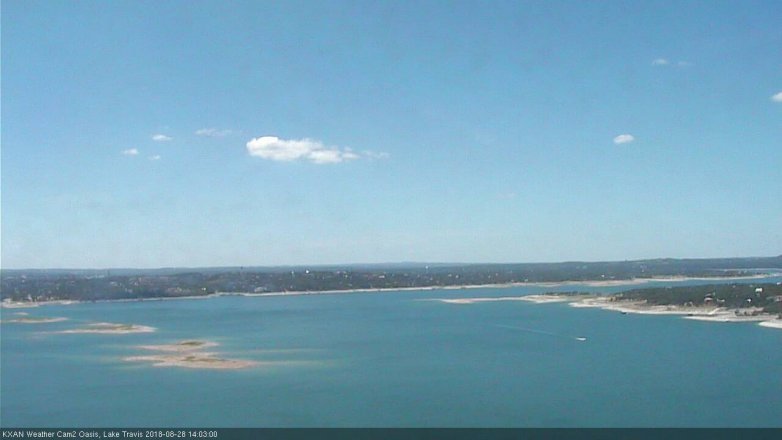 Lake Travis webcam, August 28, 2018 1:05 PM CT