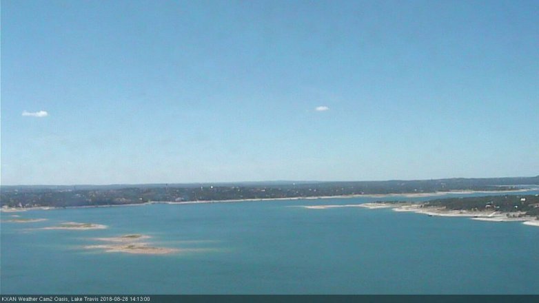 Lake Travis webcam, August 28, 2018 1:15 PM CT