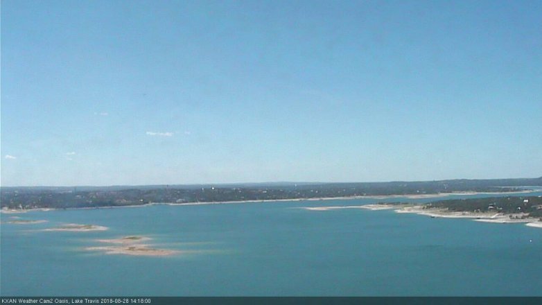 Lake Travis webcam, August 28, 2018 1:20 PM CT