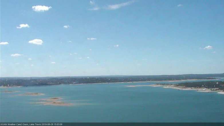 Lake Travis webcam, August 28, 2018 2:05 PM CT