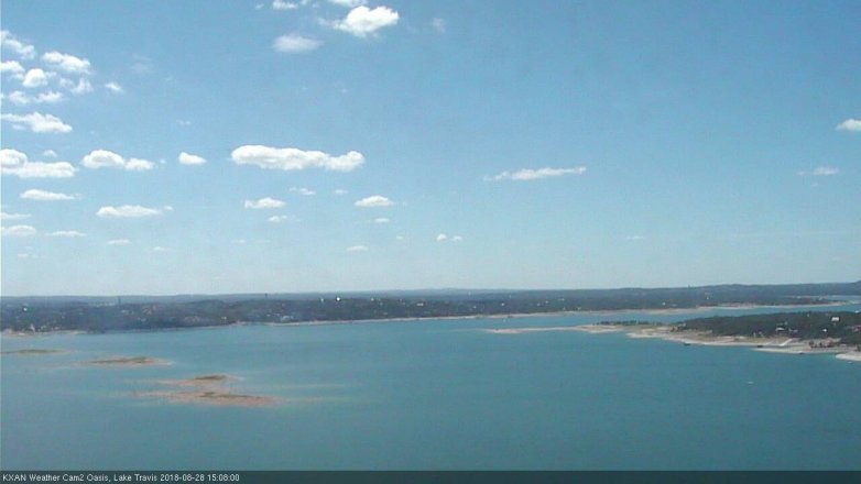 Lake Travis webcam, August 28, 2018 2:10 PM CT