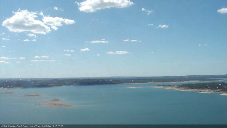 Lake Travis webcam, August 28, 2018 2:25 PM CT