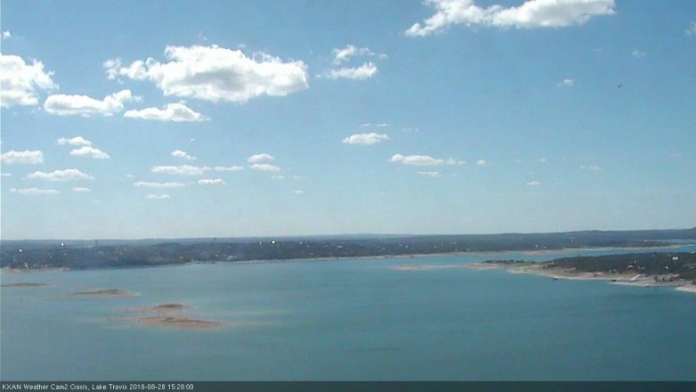 Lake Travis webcam, August 28, 2018 2:30 PM CT