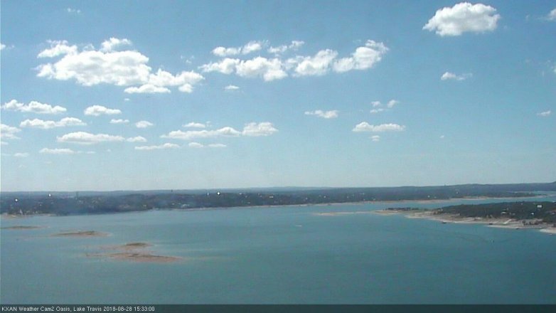 Lake Travis webcam, August 28, 2018 2:35 PM CT
