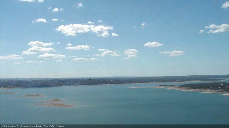 Lake Travis webcam, August 28, 2018 2:40 PM CT