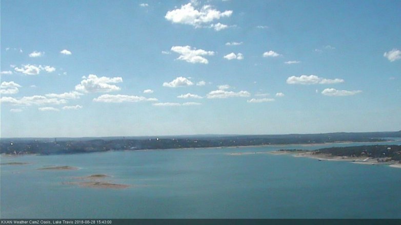 Lake Travis webcam, August 28, 2018 2:45 PM CT