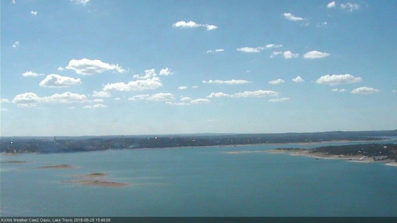 Lake Travis webcam, August 28, 2018 2:50 PM CT