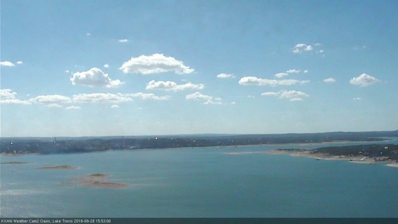 Lake Travis webcam, August 28, 2018 2:55 PM CT