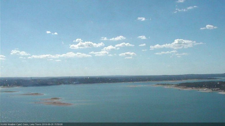 Lake Travis webcam, August 28, 2018 3:00 PM CT