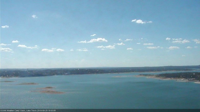 Lake Travis webcam, August 28, 2018 3:05 PM CT
