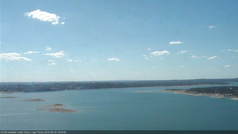 Lake Travis webcam, August 28, 2018 3:10 PM CT