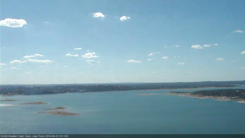 Lake Travis webcam, August 28, 2018 3:15 PM CT
