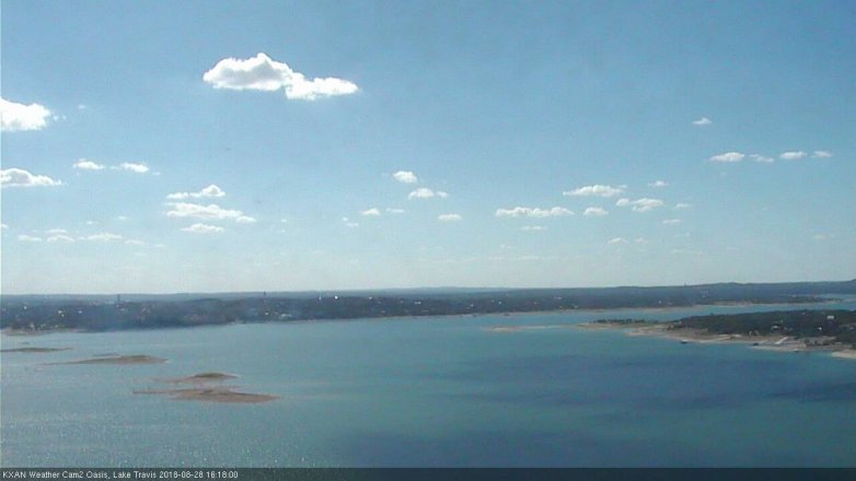 Lake Travis webcam, August 28, 2018 3:20 PM CT
