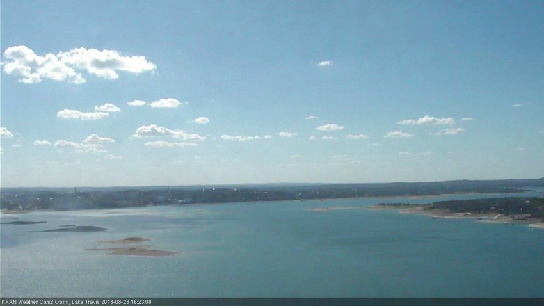 Lake Travis webcam, August 28, 2018 3:25 PM CT