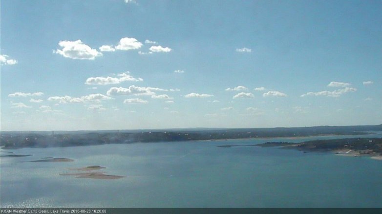 Lake Travis webcam, August 28, 2018 3:30 PM CT