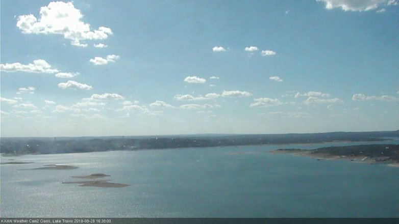 Lake Travis webcam, August 28, 2018 3:40 PM CT