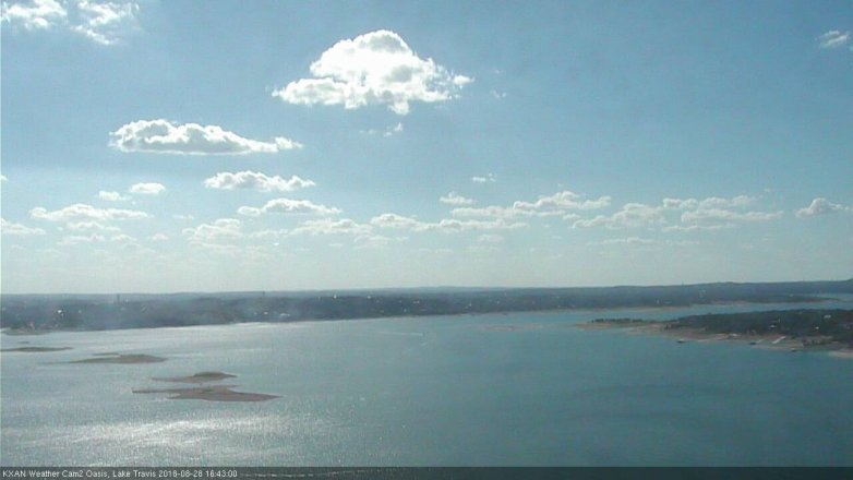 Lake Travis webcam, August 28, 2018 3:45 PM CT