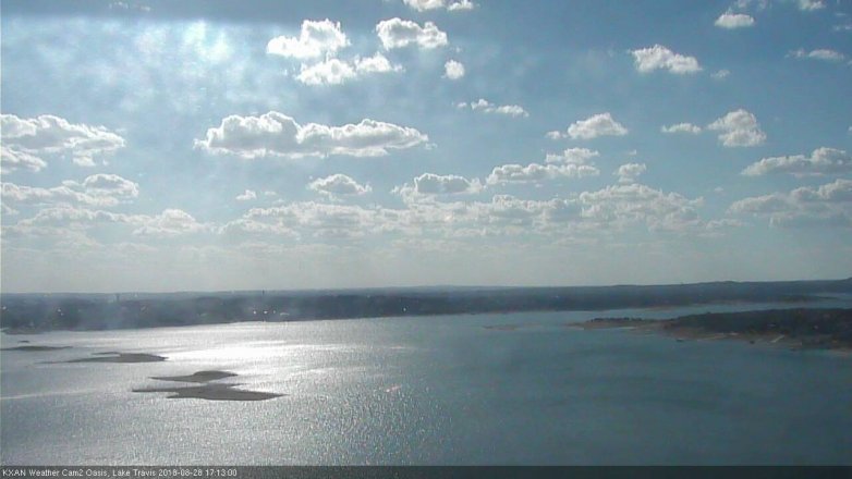 Lake Travis webcam, August 28, 2018 4:15 PM CT
