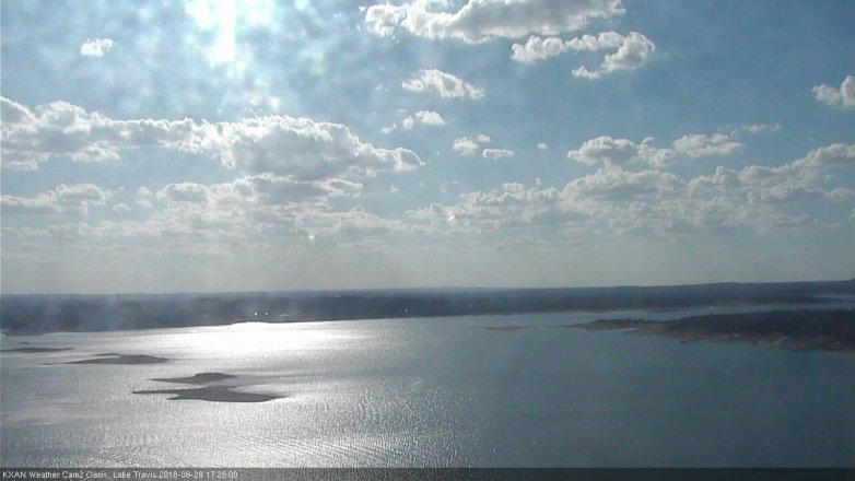 Lake Travis webcam, August 28, 2018 4:30 PM CT