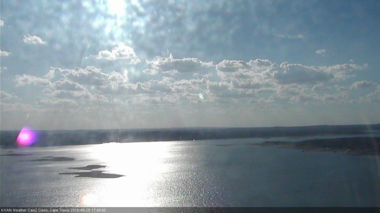 Lake Travis webcam, August 28, 2018 4:50 PM CT
