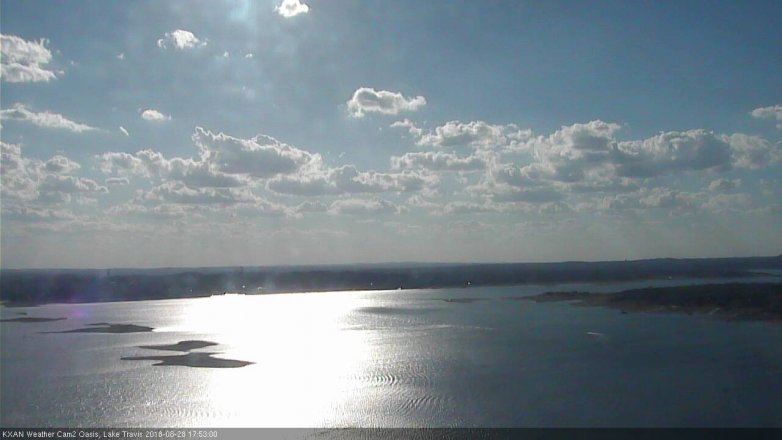 Lake Travis webcam, August 28, 2018 4:55 PM CT
