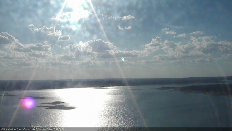Lake Travis webcam, August 28, 2018 5:00 PM CT