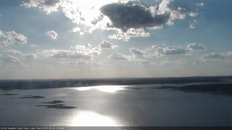 Lake Travis webcam, August 28, 2018 5:35 PM CT