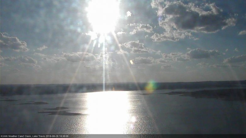 Lake Travis webcam, August 28, 2018 5:40 PM CT