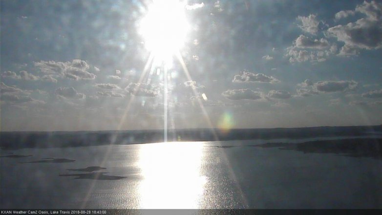 Lake Travis webcam, August 28, 2018 5:45 PM CT