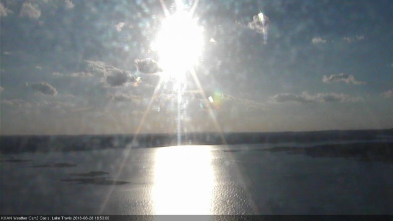 Lake Travis webcam, August 28, 2018 5:55 PM CT
