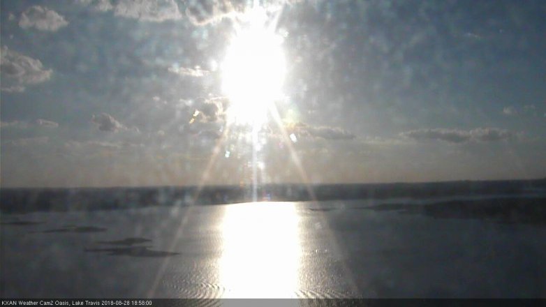 Lake Travis webcam, August 28, 2018 6:00 PM CT