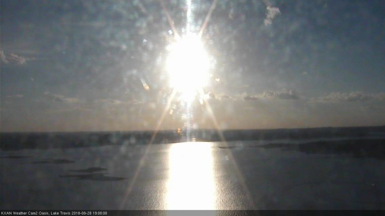 Lake Travis webcam, August 28, 2018 6:10 PM CT