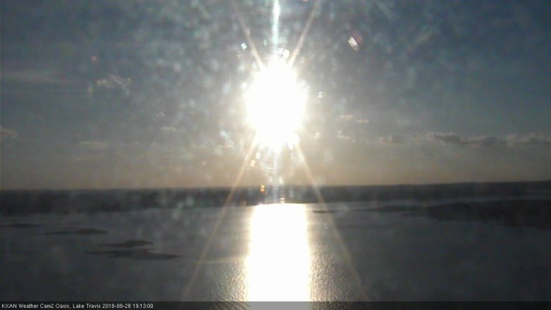 Lake Travis webcam, August 28, 2018 6:15 PM CT