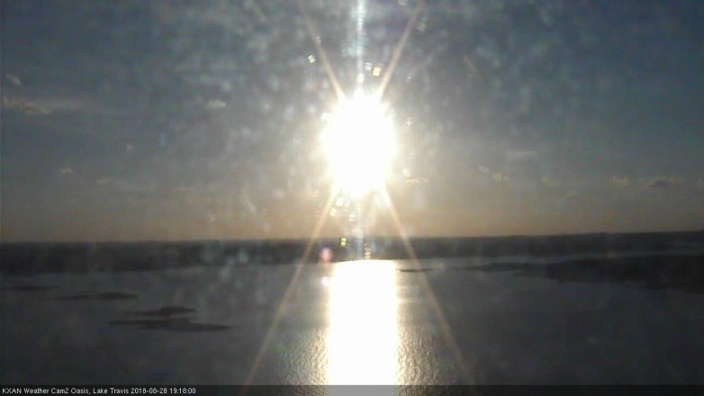 Lake Travis webcam, August 28, 2018 6:20 PM CT