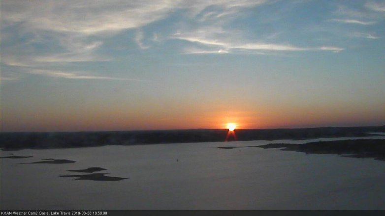 Lake Travis webcam, August 28, 2018 7:00 PM CT