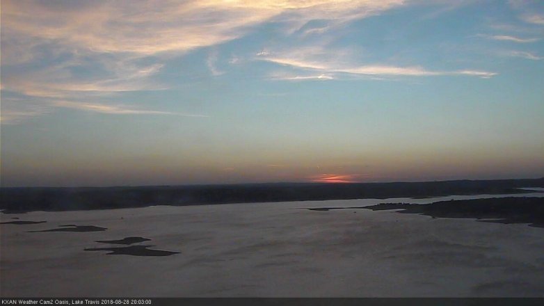 Lake Travis webcam, August 28, 2018 7:05 PM CT