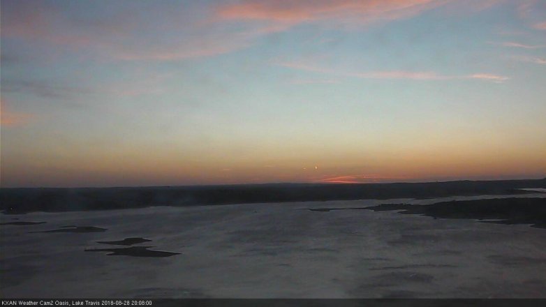 Lake Travis webcam, August 28, 2018 7:10 PM CT