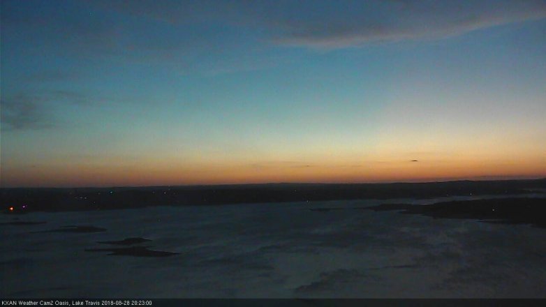 Lake Travis webcam, August 28, 2018 7:25 PM CT