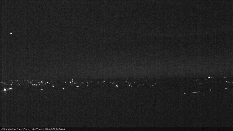 Lake Travis webcam, August 28, 2018 8:00 PM CT