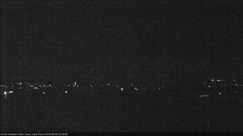 Lake Travis webcam, August 28, 2018 10:00 PM CT